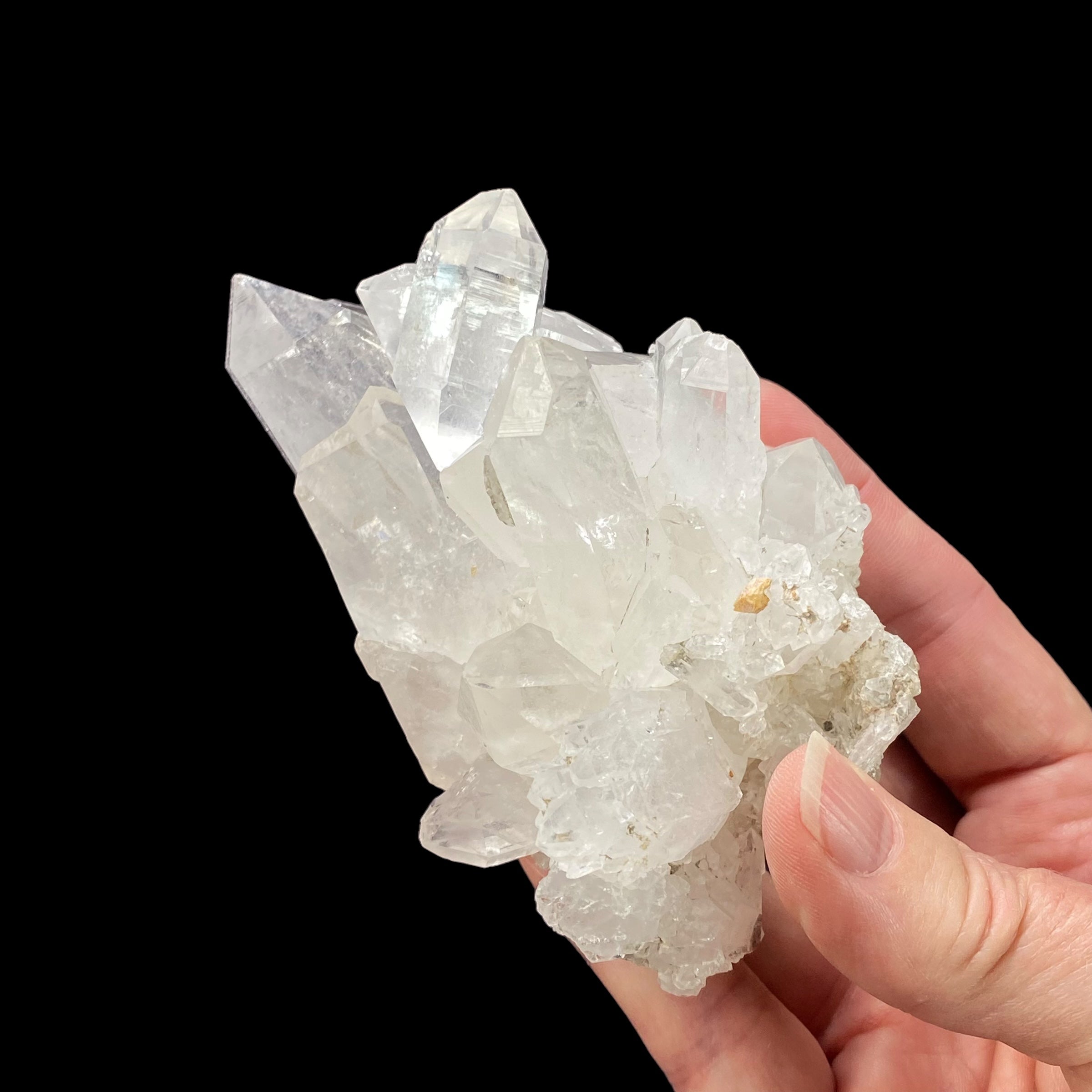 Clear Quartz Crystal Cluster with Tabular and Prismatic Crystals, Skardu District, Pakistan