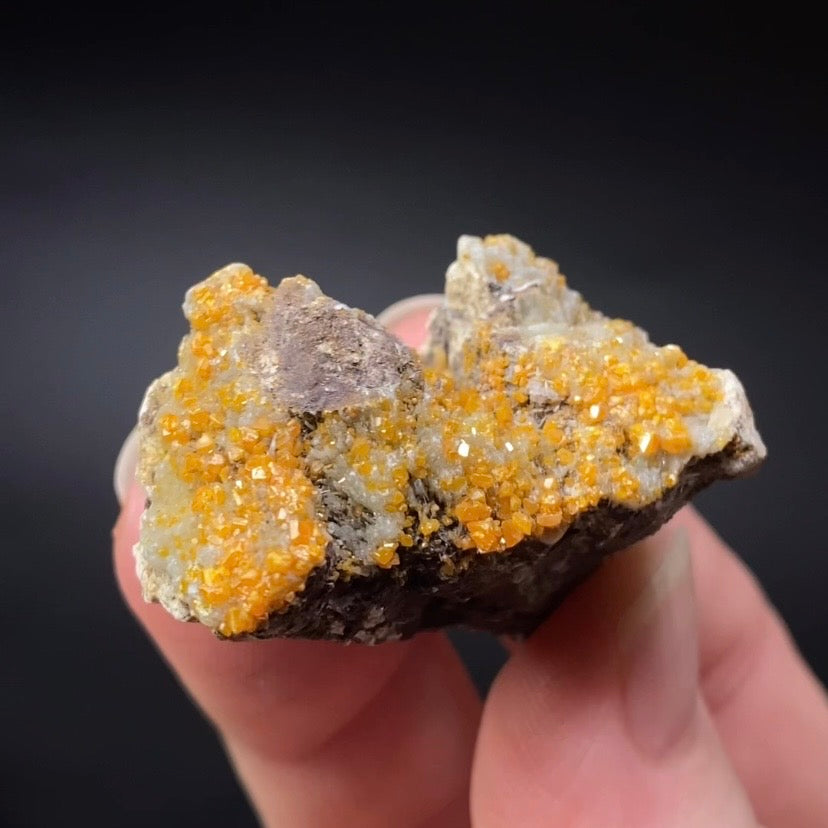 Orange Wulfenite Crystals on Matrix