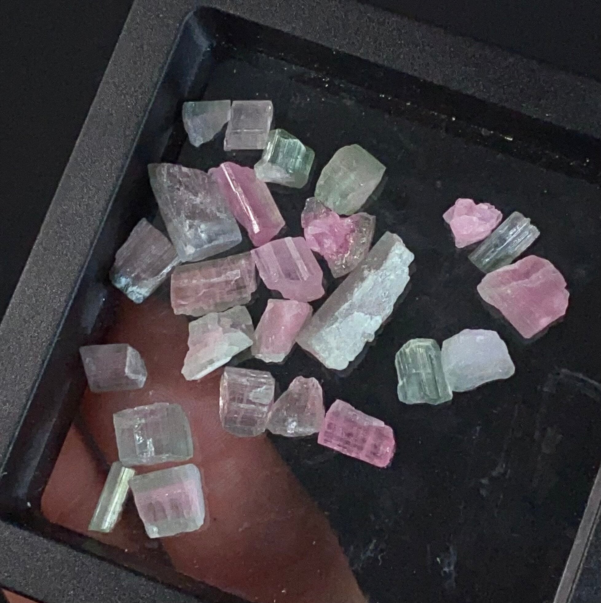 Watermelon, Pink and Green Tourmaline Lots - 8 Grams Each from Paprok, Afghanistan