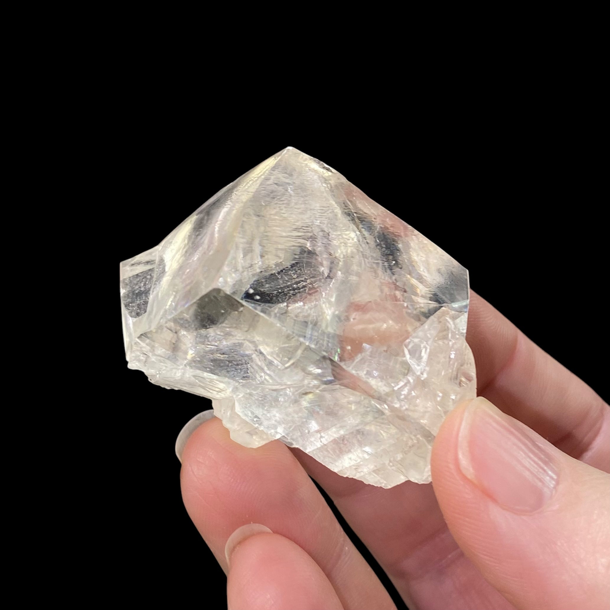 Light Golden Calcite Crystal with Rainbows