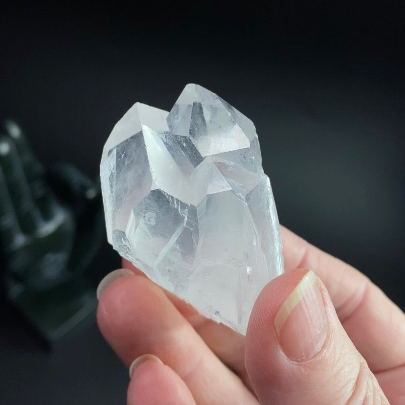 Clear Quartz Crystal with Triple Termination - Natural Crystals and Minerals
