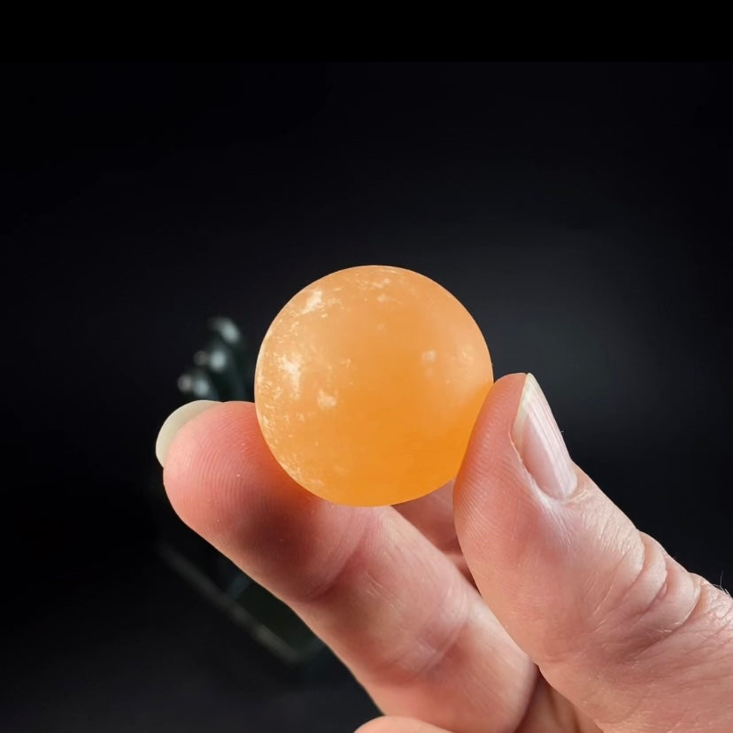 Orange Selenite Polished Sphere Uplifting & Cleansing Energy