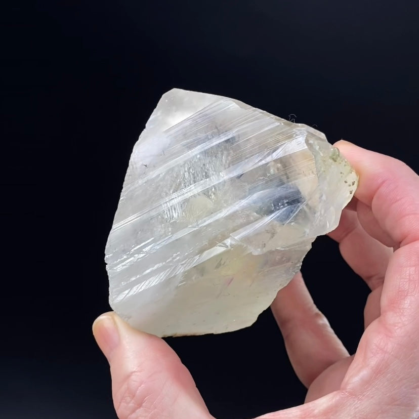 Light Golden Calcite Crystal with Rainbows