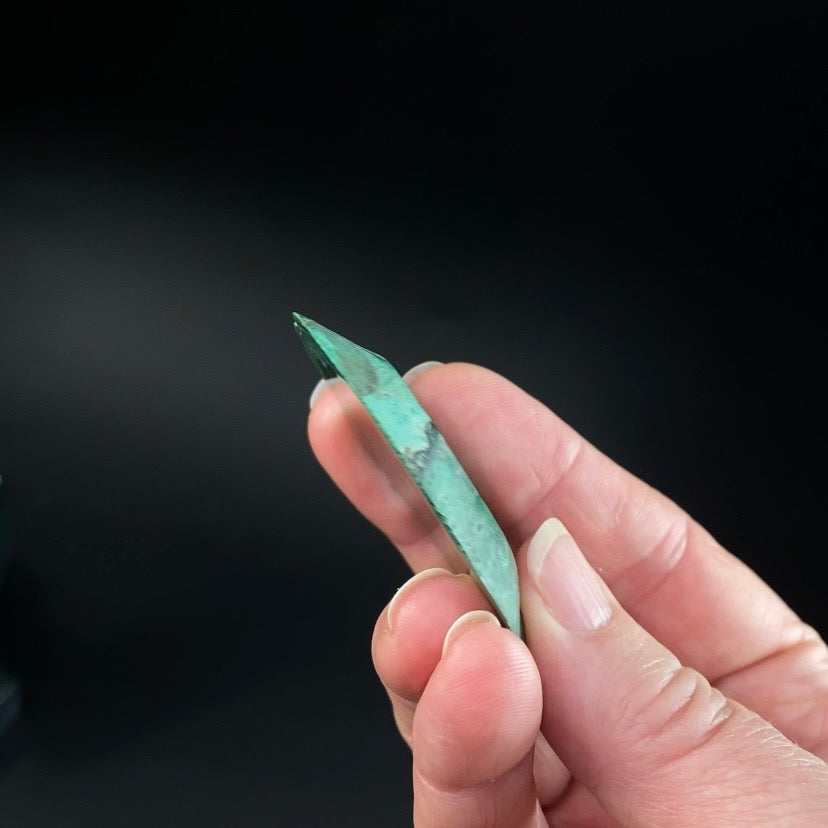 Malachite Polished Slice, Kolwezi, DR Congo