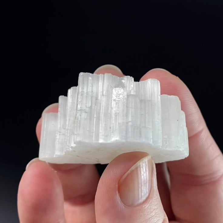 Chatoyant Beryllonite Terminated Specimen, Cat’s Eye