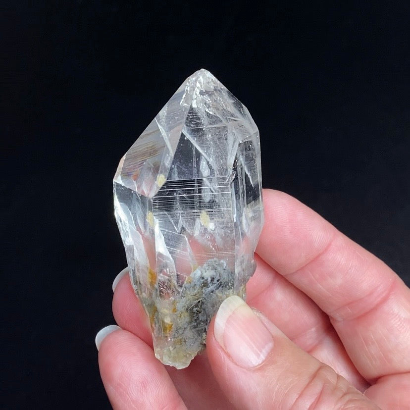 Clear Isis Quartz Crystal with Chlorite Inclusions from Shigar Valley, Pakistan