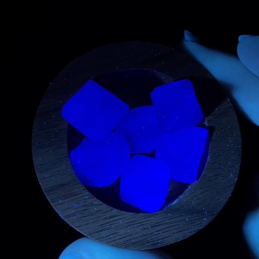 Purple Fluorite Octahedron Crystal - Fluorescent