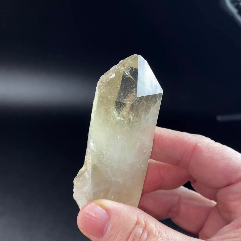 Natural Golden Smoky Citrine Isis Generator Quartz Crystal with Bridge - Penetrator Crystals