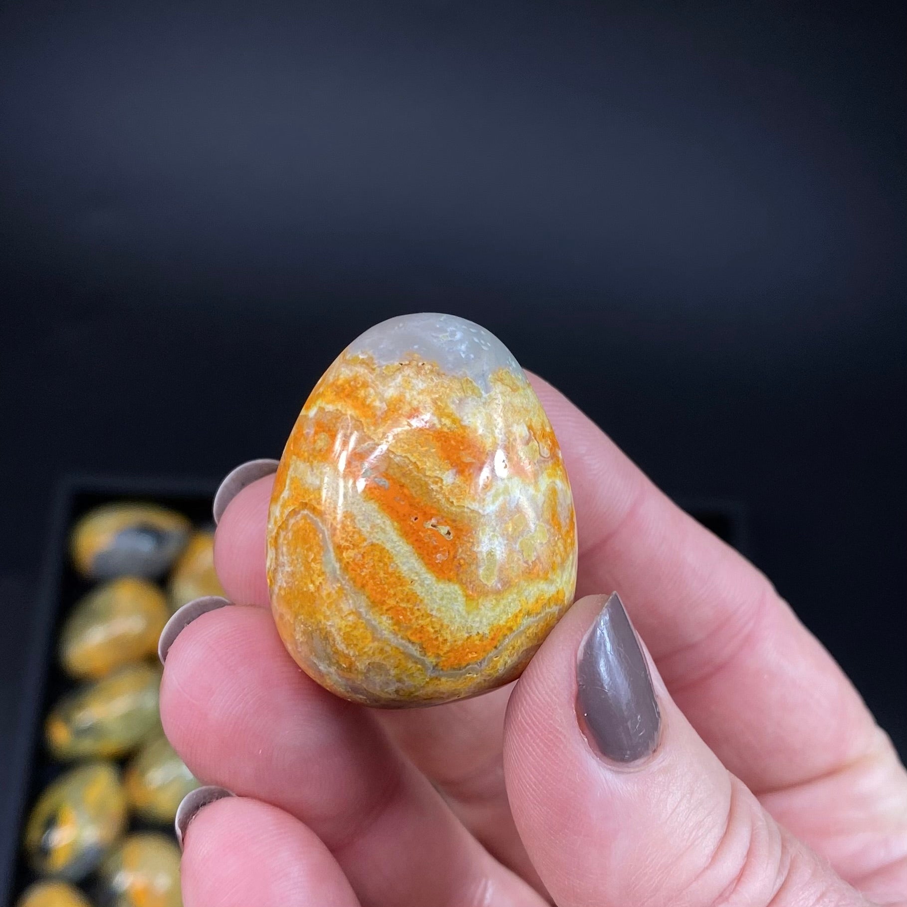 Vibrant Yellow Bumblebee Jasper Tumble Stone