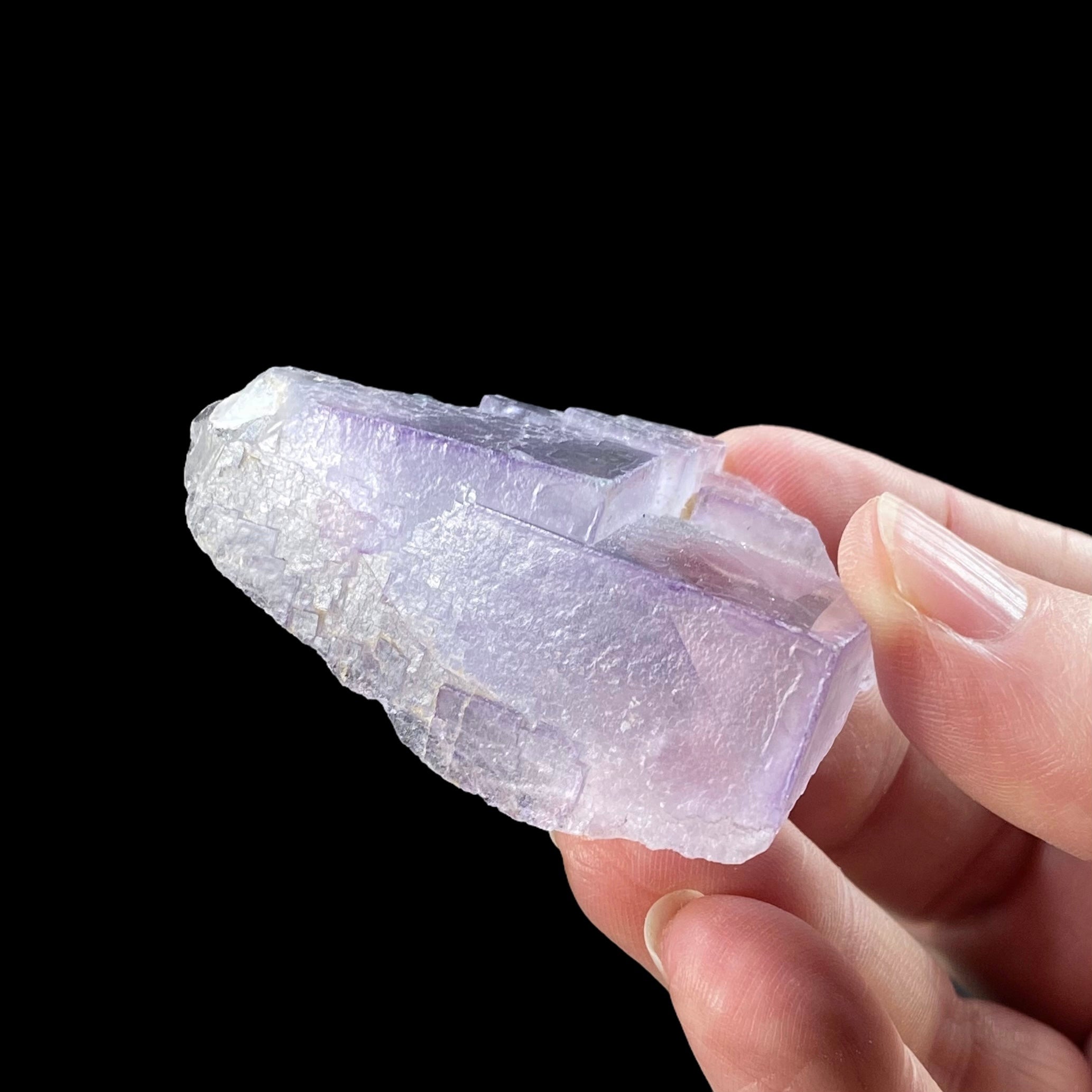 Soft Lavender & Purple Zoned Cubic Fluorite Specimen