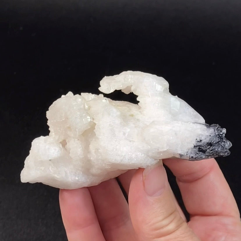 Unique Hydrothermal Etched Milky Quartz Cluster with Rutile