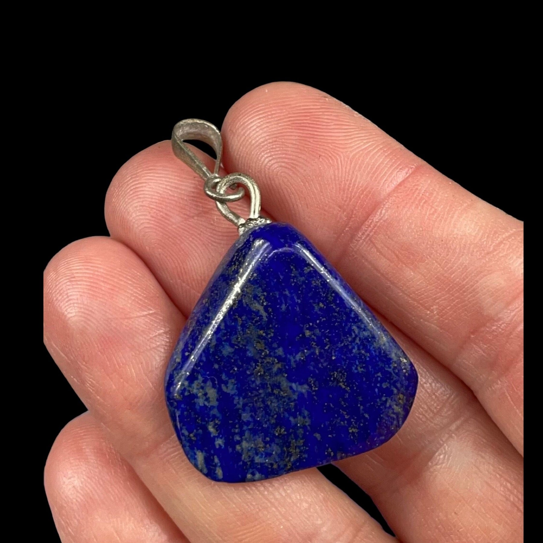 ONE (1) Lapis Lazuli & Pyrite Polished Pendant
