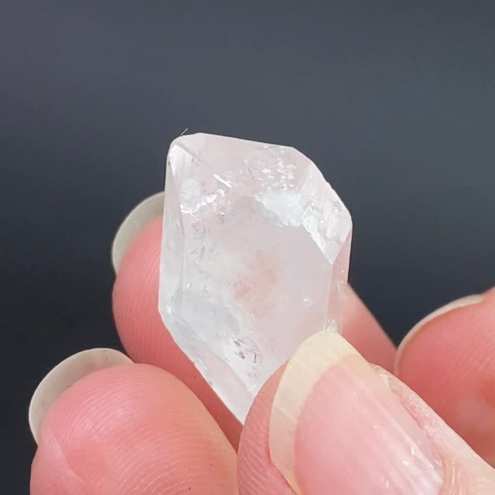 Double Terminated Diamond Quartz Crystal with Record Keepers
