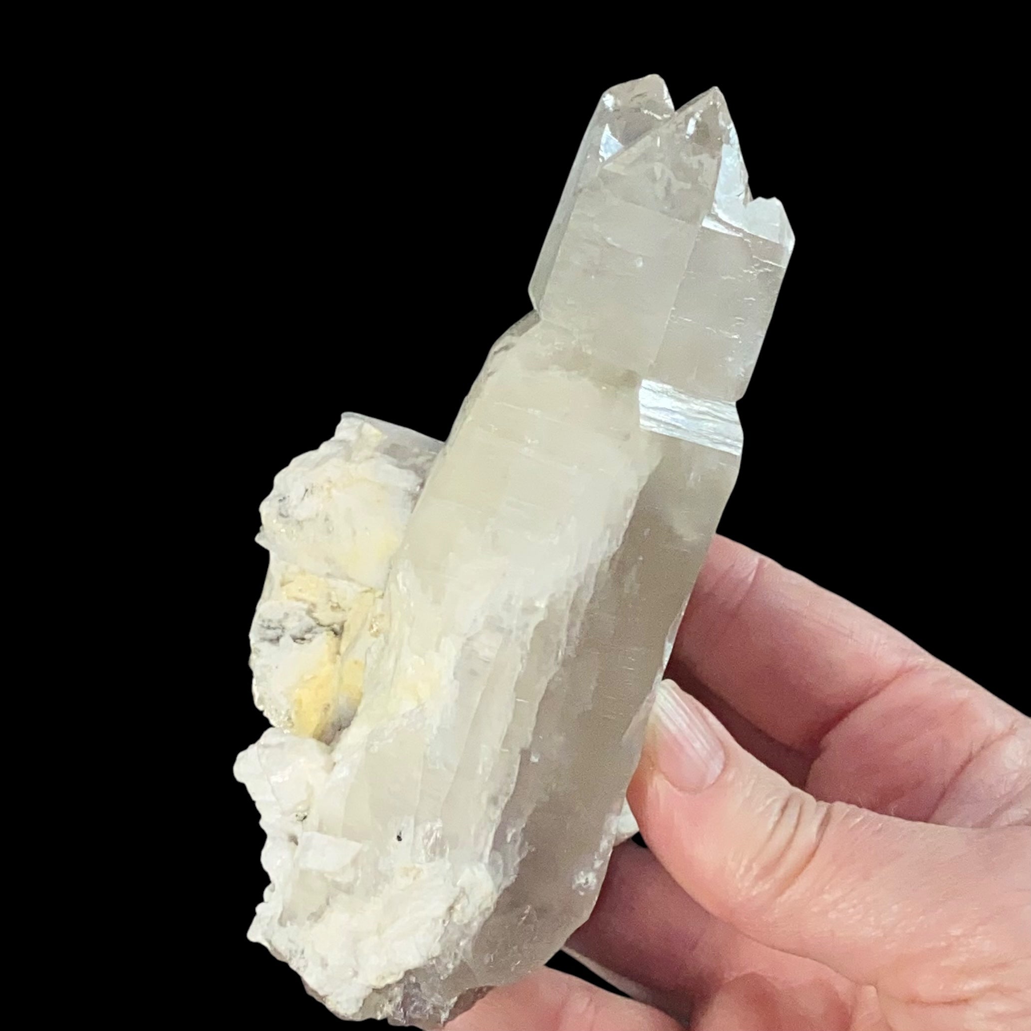 Unique Quartz Scepter Crystal with Feldspar