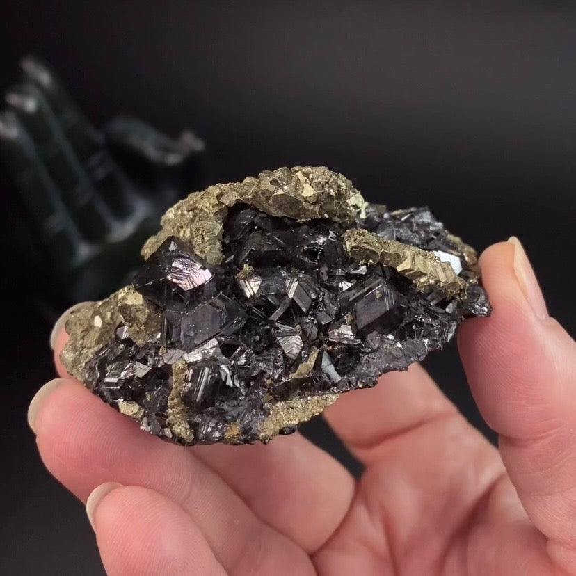 Sphalerite and Pyrite After Pyrrhotite from Trepca Mine Complex, Kosovo - Natural Mineral Specimens