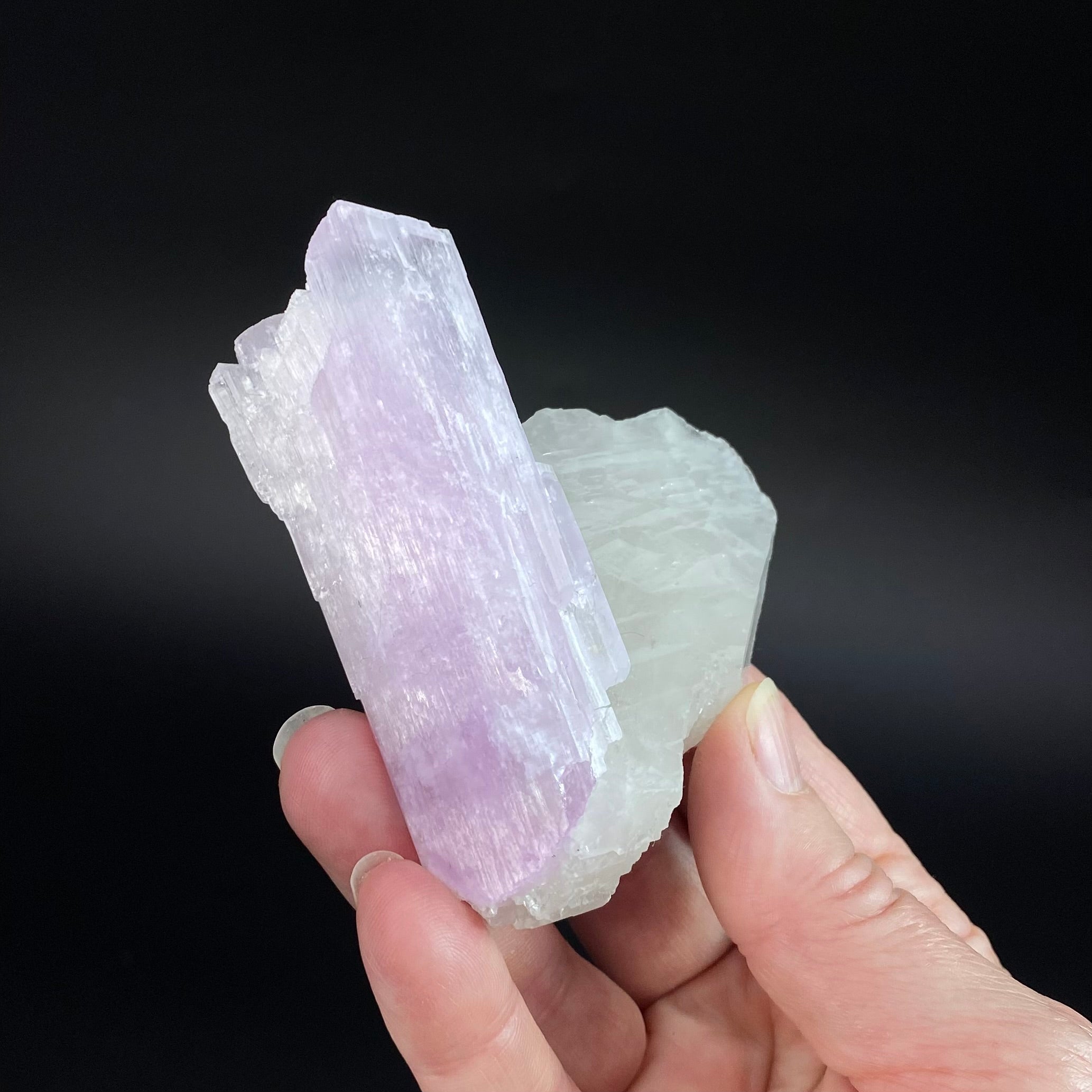 Pink Spodumene Kunzite Crystal with Self Healed Quartz, Laghman, Afghanistan