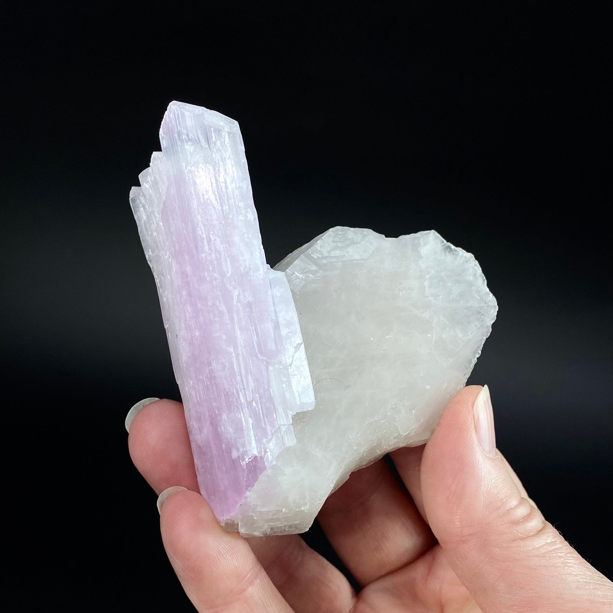Pink Spodumene Kunzite Crystal with Self Healed Quartz, Laghman, Afghanistan
