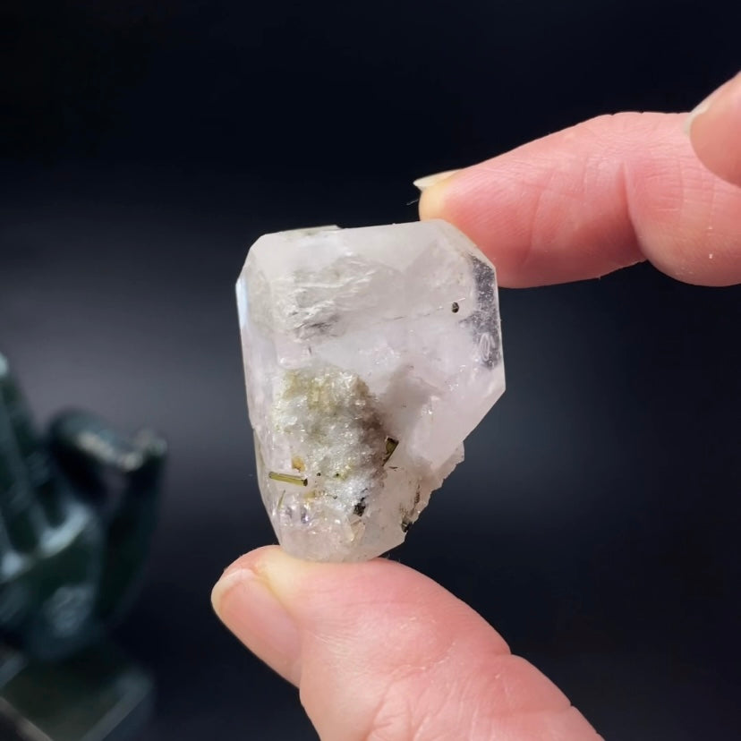 Morganite Crystal with Green Tourmaline & Quartz, Pech, Afghanistan