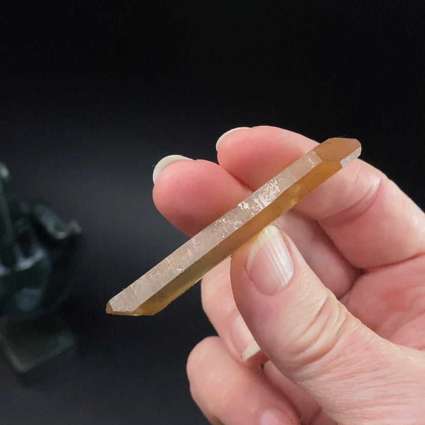 Double Terminated Slender Smoky Citrine Crystal from Chibuku Mine, Zimbabwe