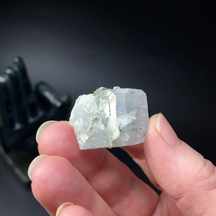 Terminated Aquamarine Partial Crystal with Muscovite Mica from Nagar, Pakistan