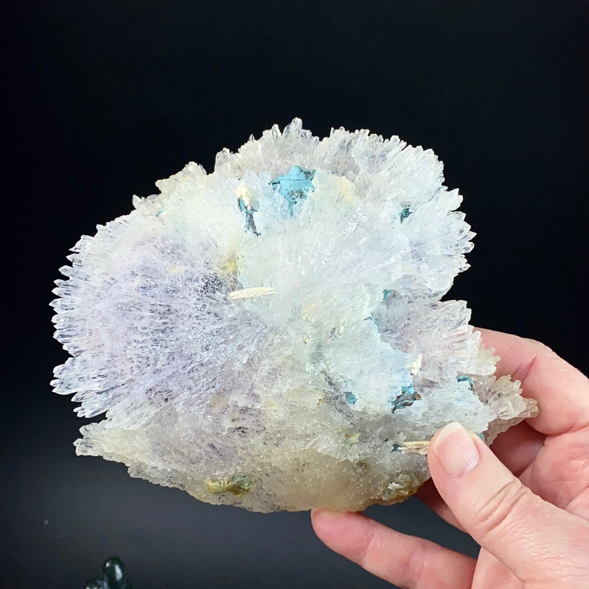 Amethyst Crystal Flower with Celadonite from Ametista do Sul, Brazil