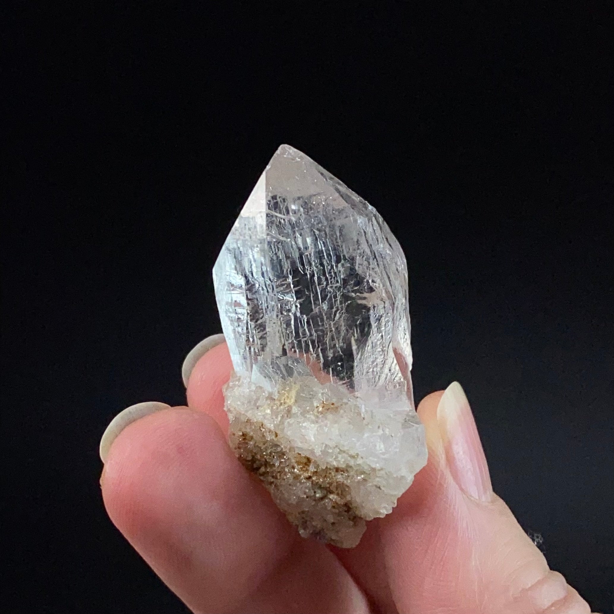 Himalayan Clear Quartz Crystal with Macromosaic Patterns