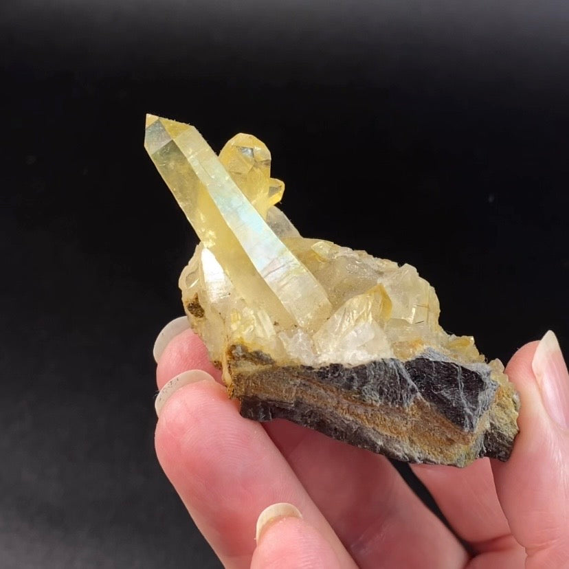 Himalayan Golden Quartz Crystals on Matrix