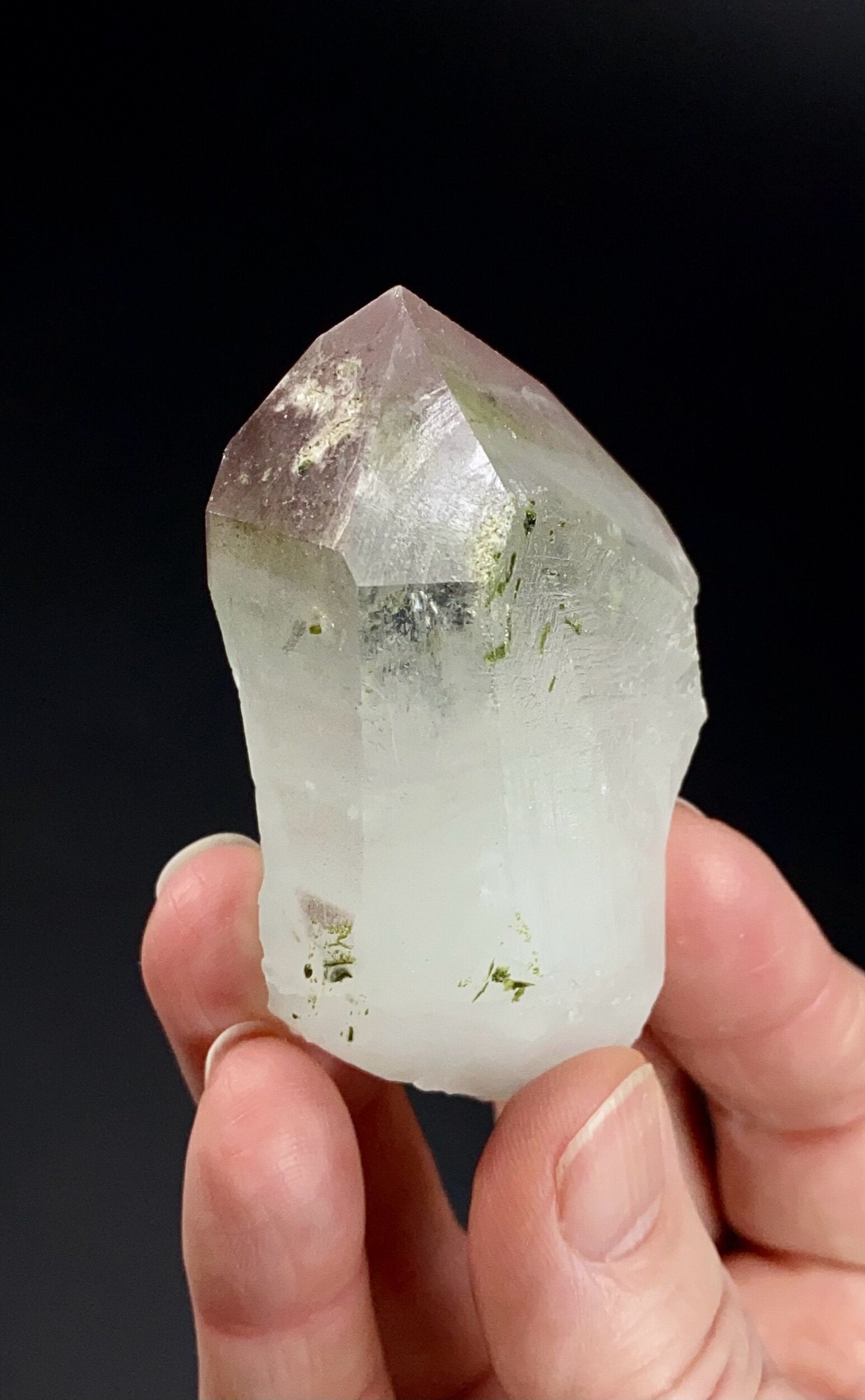 Quartz Crystal with Epidote & Hematite from Balochistan, Pakistan