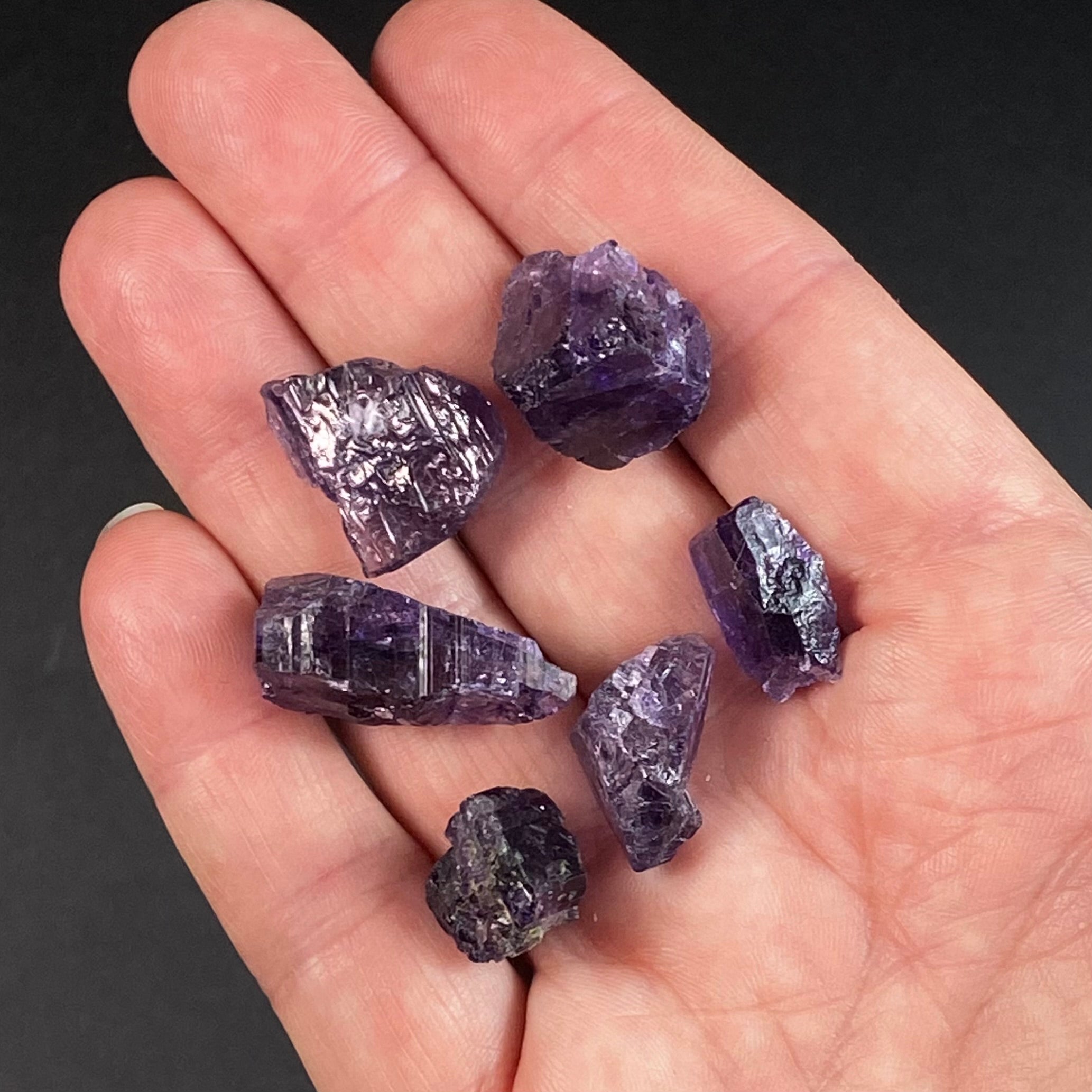 Deep Purple Scapolite Crystal Lot for Jewelry Making, Crystal Grids etc