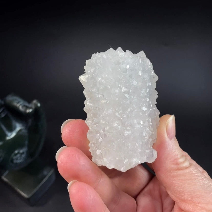 Natural Clear Druzy Apophyllite Stalactite | High Vibration Crystal Specimen