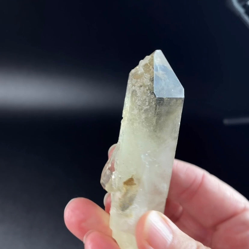 Natural Golden Smoky Citrine Isis Generator Quartz Crystal with Bridge - Penetrator Crystals