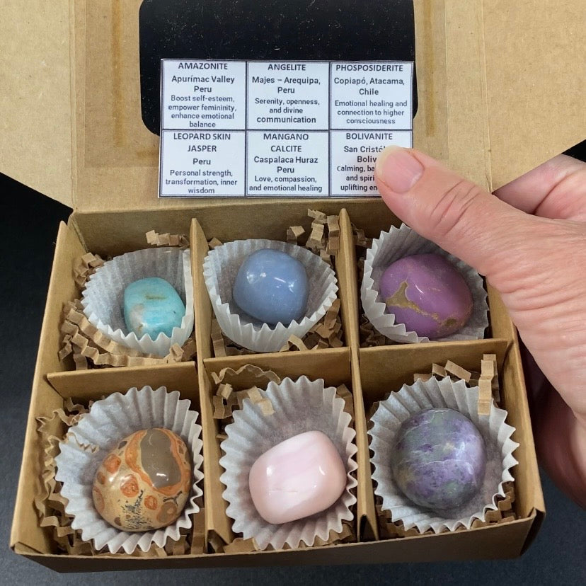 South America Tumbled Stone Gift Set