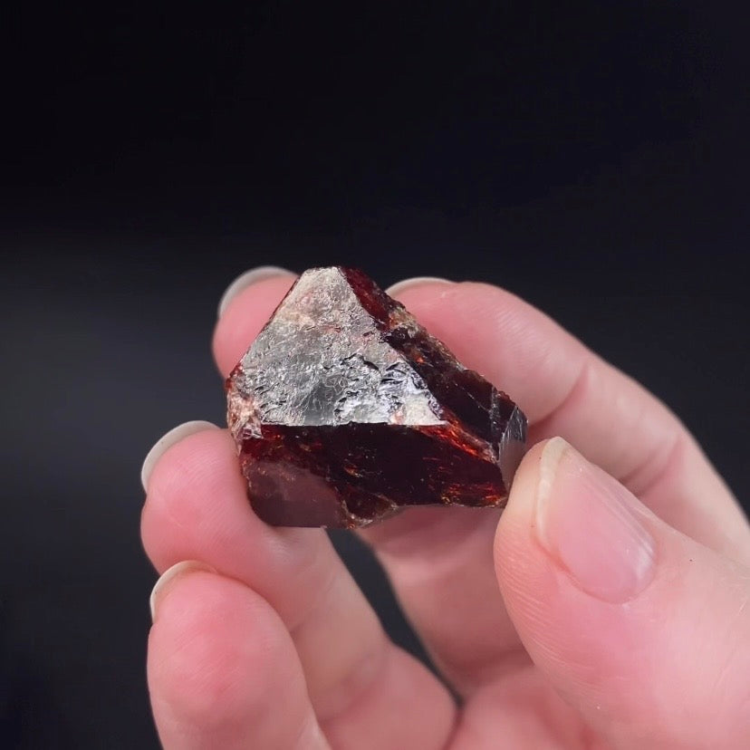 Zircon Crystal with Bright Yellow Fluorescent Apatite Inclusions