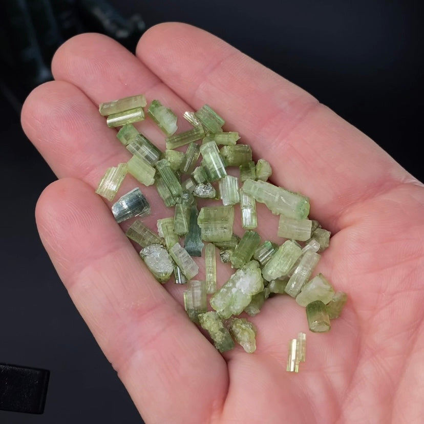 Green Tourmaline Lots 10 Grams from Paprok, Afghanistan