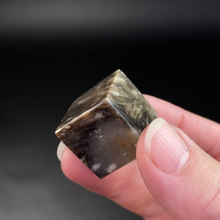 Feather Agate Polished Cube