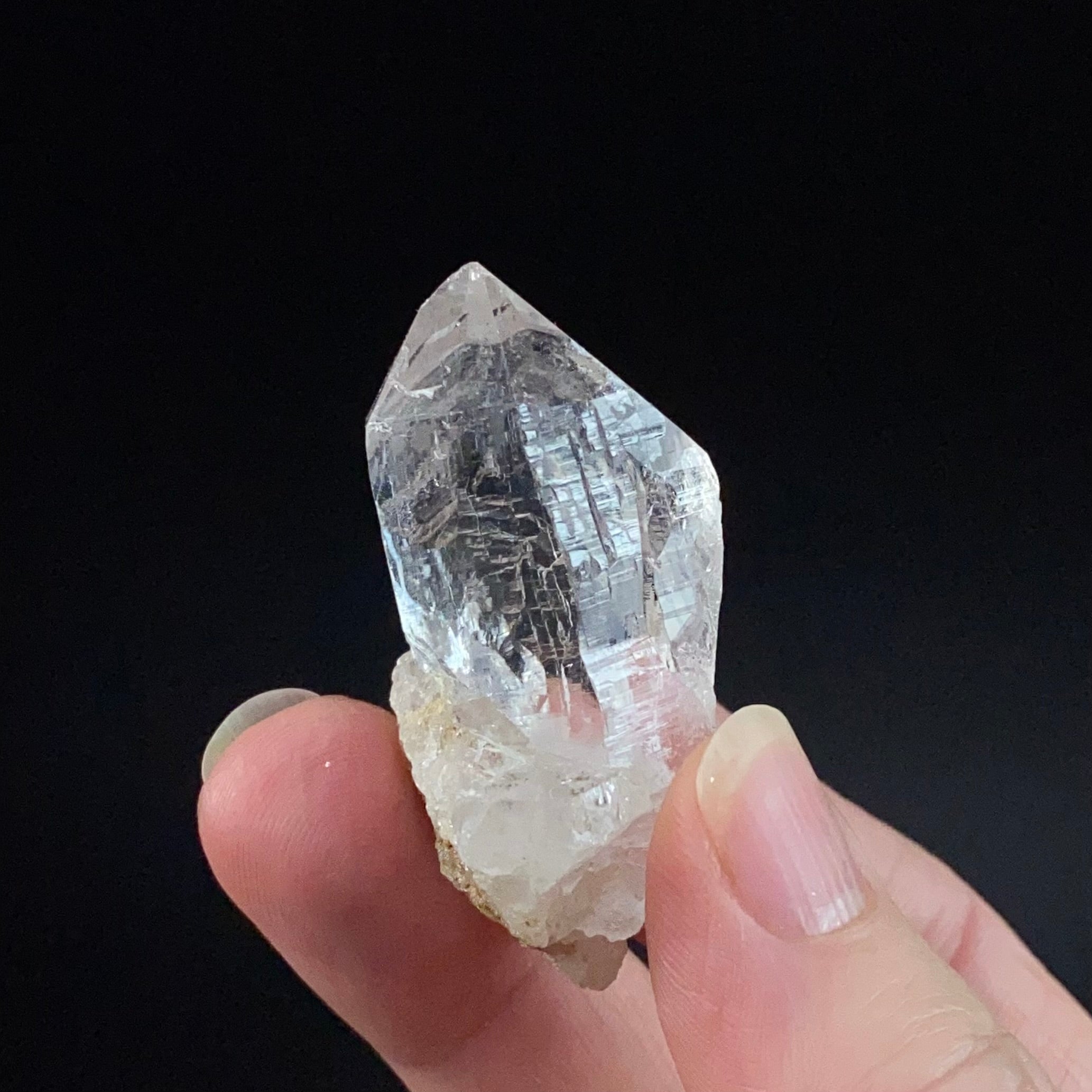 Himalayan Clear Quartz Crystal with Macromosaic Patterns