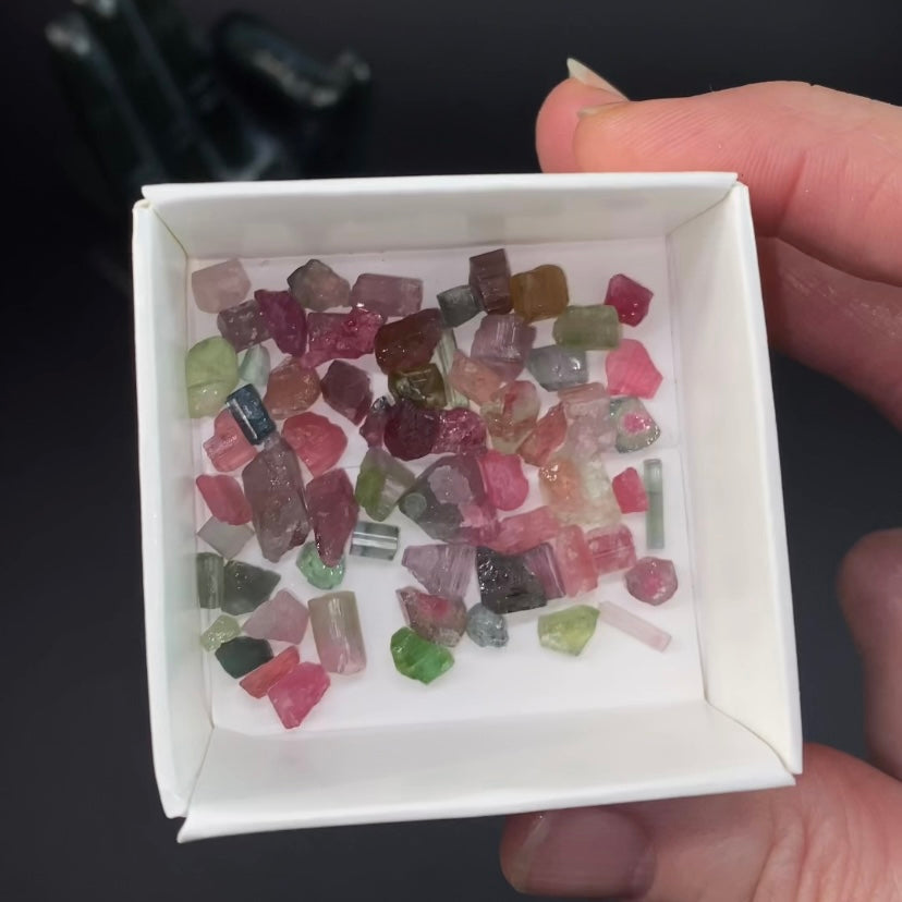 High Grade Mixed Color Tourmaline Lots of 10 Grams Each from Paprok, Afghanistan