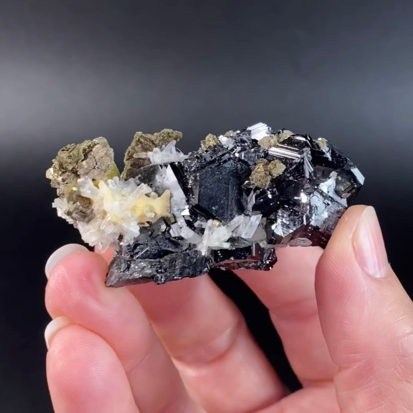 Sphalerite Cluster with Pyrite and Quartz from Trepça Mines, Kosovo