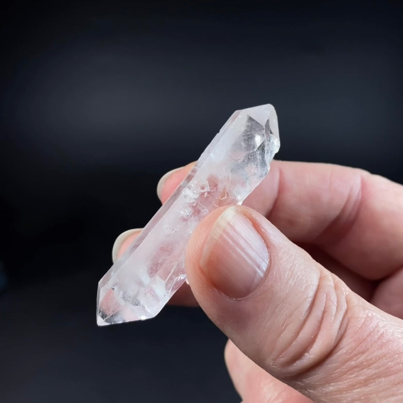 Quartz Sampler Lot 3 Pieces, Faden Quartz, Double Terminated & Himalayan Quartz Crystals