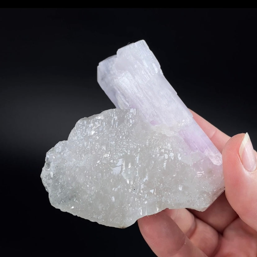 Pink Spodumene Kunzite Crystal with Self Healed Quartz, Laghman, Afghanistan