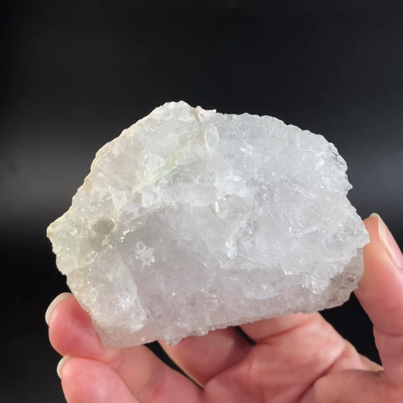 Etched Pollucite with Green Tourmaline from Laghman, Afghanistan