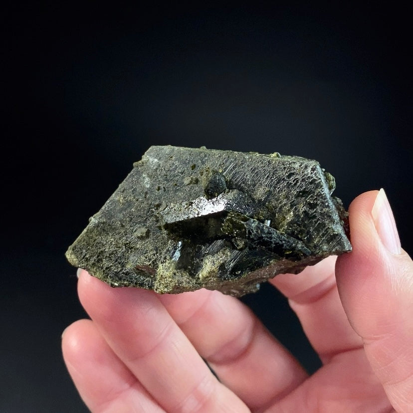 Epidote and Magnetite Specimen, Ras Koh Mountains, Kharan, Balochistan, Pakistan