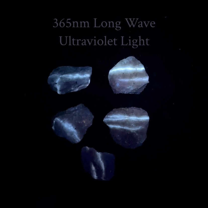 Fluorescent Aragonite “Lightning Bolt” on Calcite from Long Lake Zinc Mine, Ontario, Canada