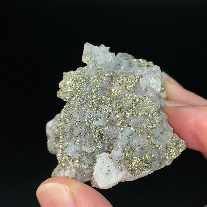 Pyrite After Pyrrhotite with Calcite from Trepca Mine Complex, Kosovo