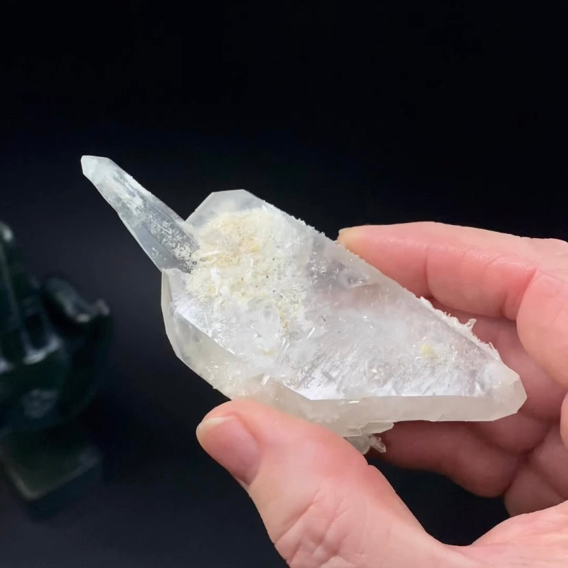 Unique Himalayan Quartz Crystal Cluster with Tabular and Laser Crystals