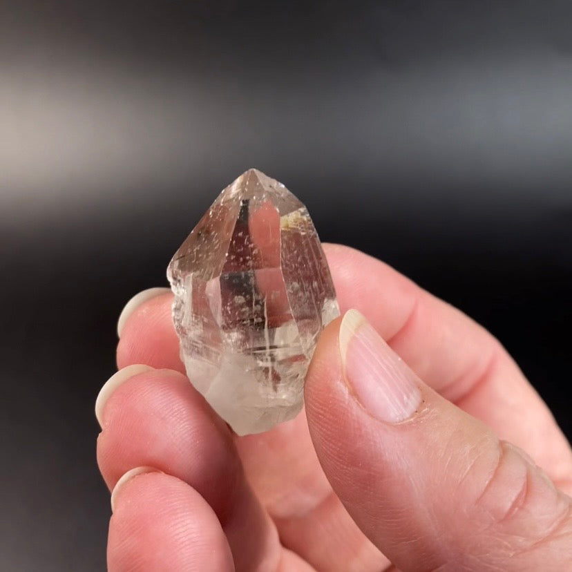 Himalayan Clear & Light Smoky Quartz Crystal with Macromosaic Patterns