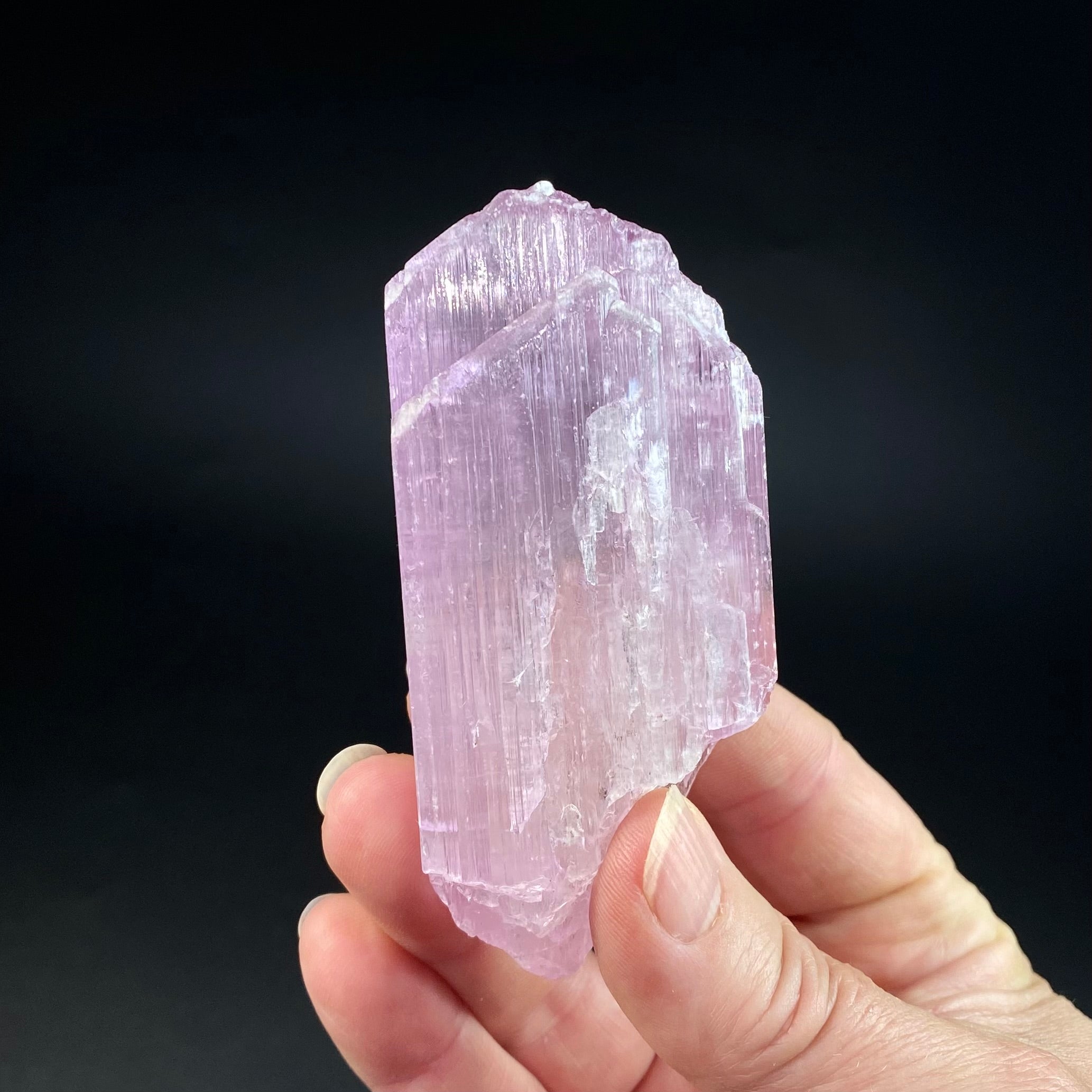 Large Pink Kunzite Spodumene Crystal, Fluorescent