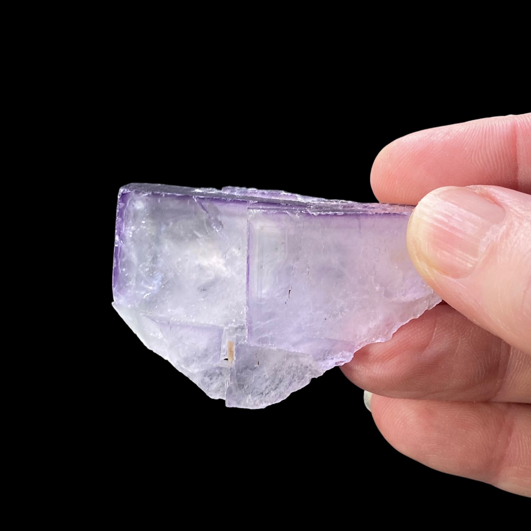 Soft Lavender & Purple Zoned Cubic Fluorite Specimen