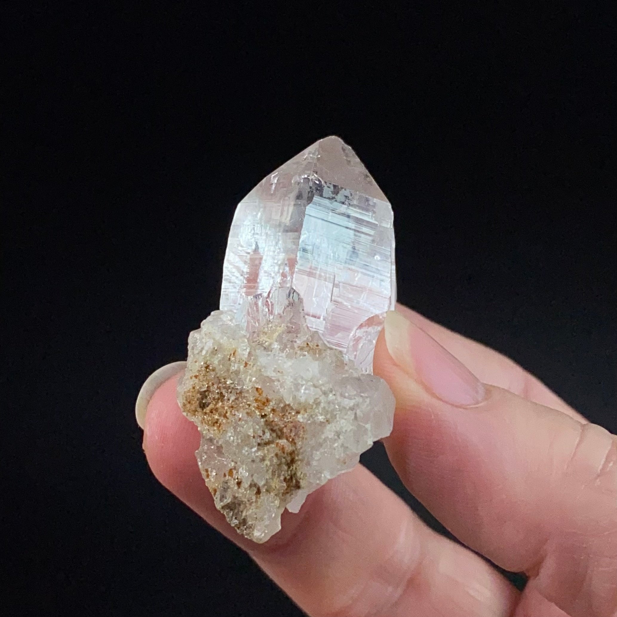 Himalayan Clear Quartz Crystal with Macromosaic Patterns