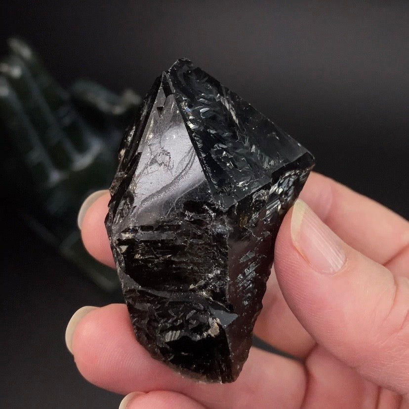 Smoky Etched Quartz Crystal from Minas Gerais, Brazil
